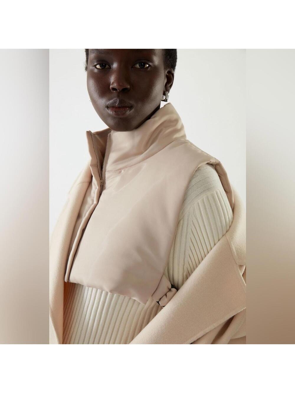 COS Padded Bib Hybrid With Ties - OS - Cream